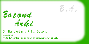 botond arki business card