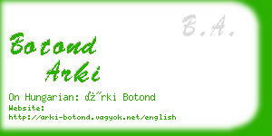 botond arki business card